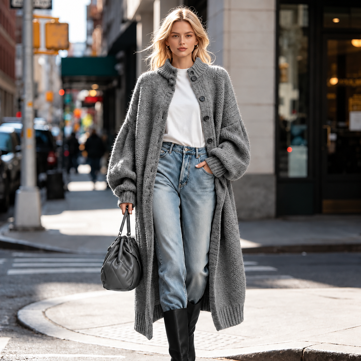 🔥Autumn/Winter New Arrival – 49% OFF for a Limited Time | Women’s Longline Knit Cardigan