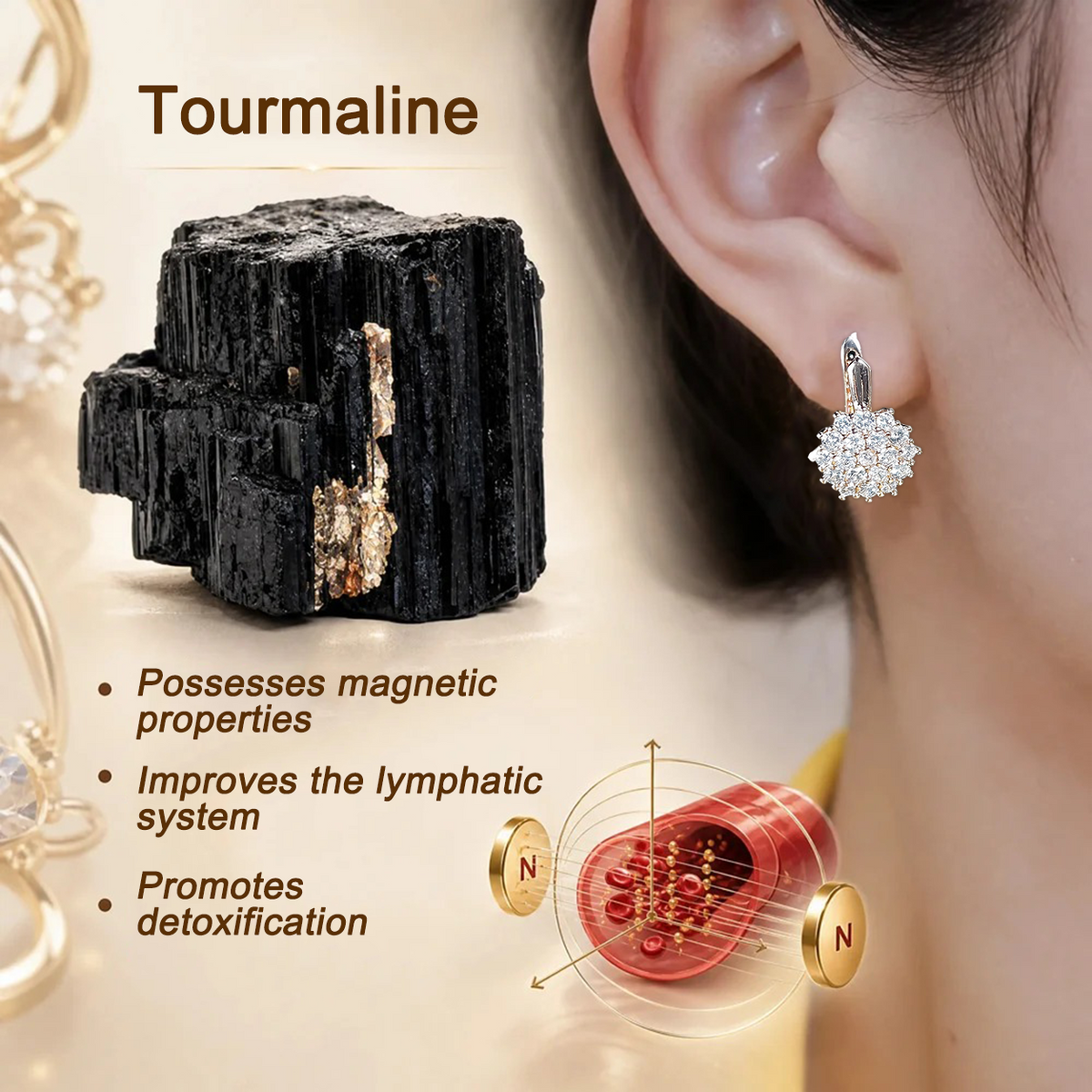 [Special Offer - Save 80% Today 🔥] ✨ Germanium & Magnesium Earrings – Lymphatic Support & Magnetic Therapy