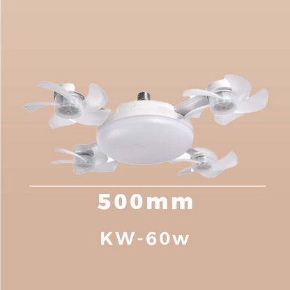 ⚡ 2-in-1 E27 Ceiling Fan Light with LED & Remote Control – No Drilling, Ideal for Flats, Bedrooms & Hot Rooms