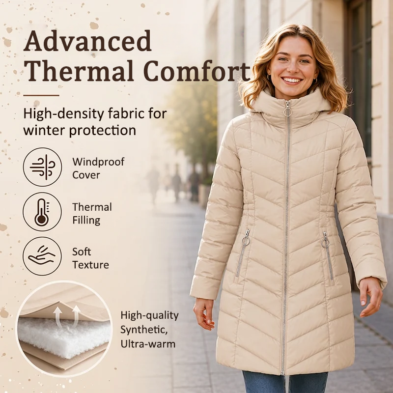👑 Over 80,000 Shoppers Have Already Snapped It Up! Women's Insulated Hooded Winter Coat