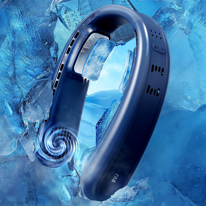 ❄️ BVJ Portable Neck Fan with Dual Cooling | 360° Airflow • Up to 8H Battery Life • 3 Speeds | Perfect for Summer, Travel & Outdoors