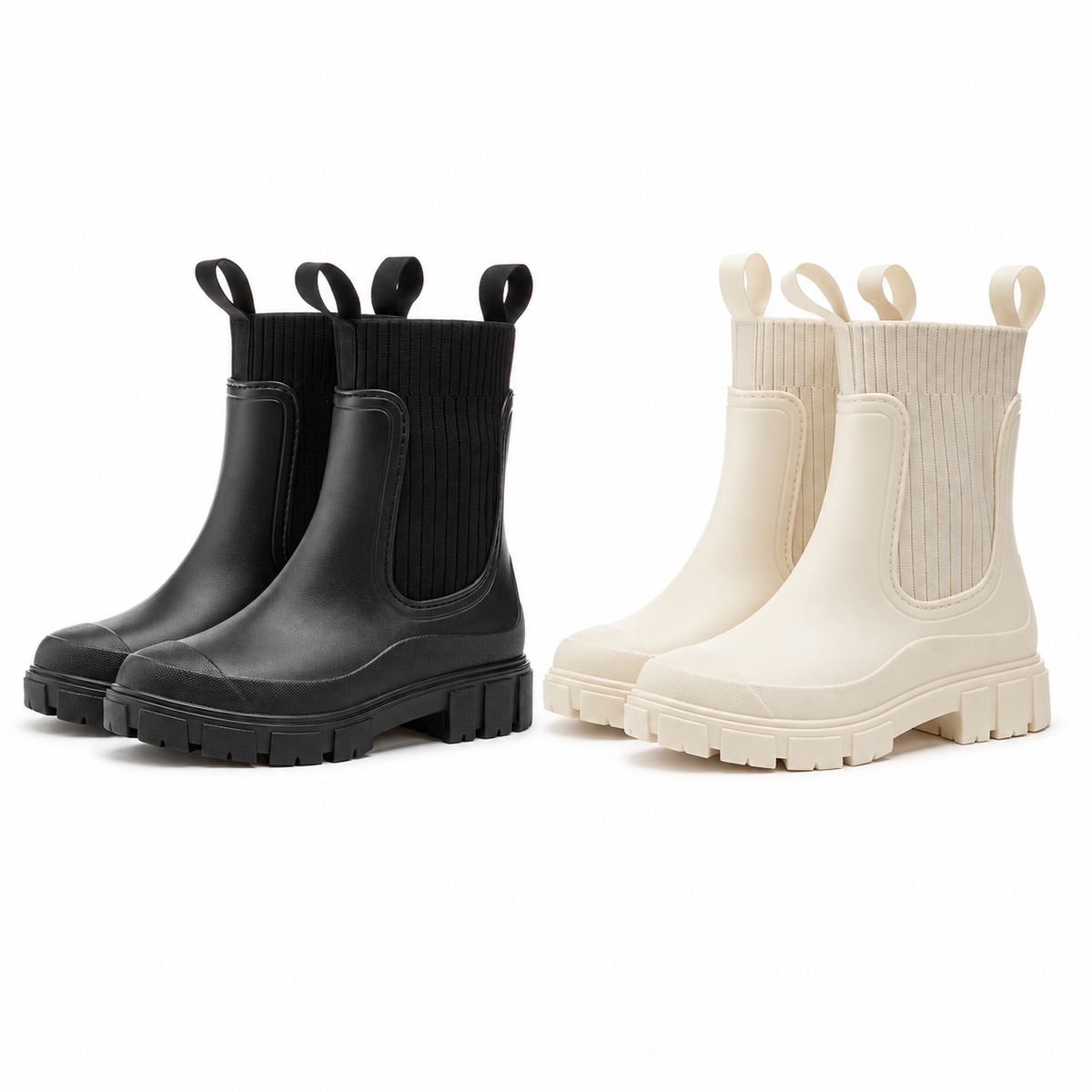🔥Last Day!80% OFF - Women’s Waterproof Chelsea Boots | Arch Support, Stretch Knit Cuff & Chunky Sole