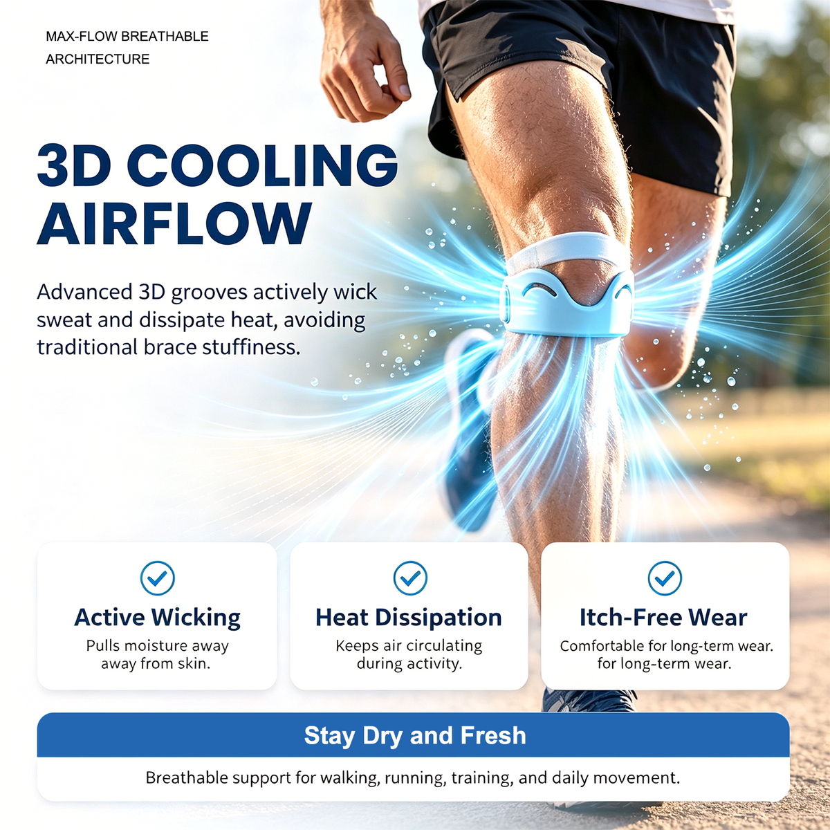 🔥 LAST DAY: 80% OFF 🔥LuckySong® Patella Stabilizer Knee Support | Adjustable Knee Brace for Daily Comfort & Active Movement