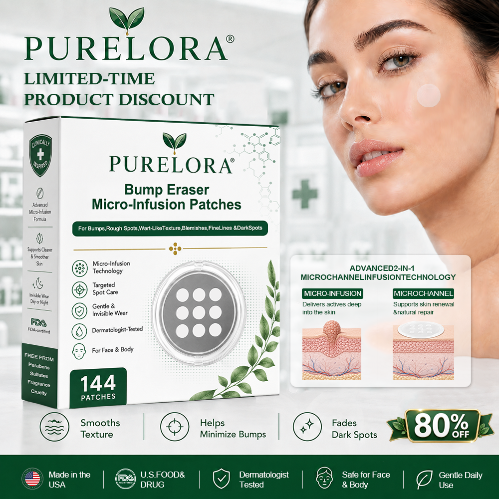 ✨【Dermatologist-Inspired】PURELORA® Bump Eraser Micro-Infusion Patches——For Bumps, Rough Spots, Wart-Like Texture, Blemishes, Fine Lines & Dark Spots