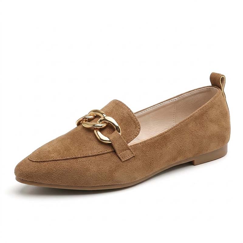 🔥LAST DAY: 80% OFF🔥 Women's Gold-Chain Loafers with Arch Support – Everyday Comfort