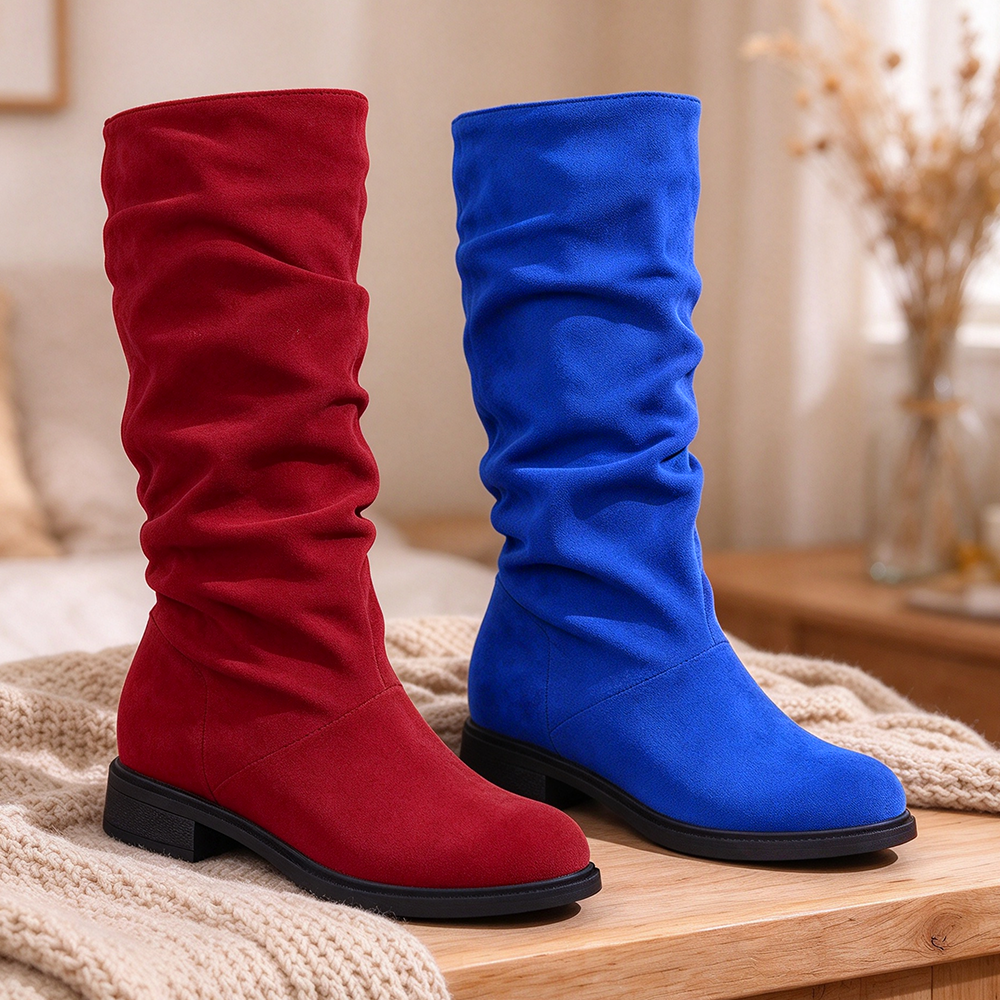 🔥𝑳𝑨𝑺𝑻 𝑫𝑨𝒀 𝑺𝑨𝑳𝑬-3𝟎% 𝑶𝑭𝑭✨Women's Waterproof Slouchy Leather Boots – Autumn & Winter Comfort