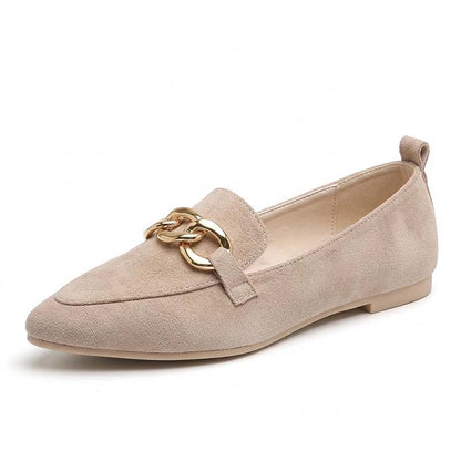 🔥LAST DAY: 80% OFF🔥 Women's Gold-Chain Loafers with Arch Support – Everyday Comfort