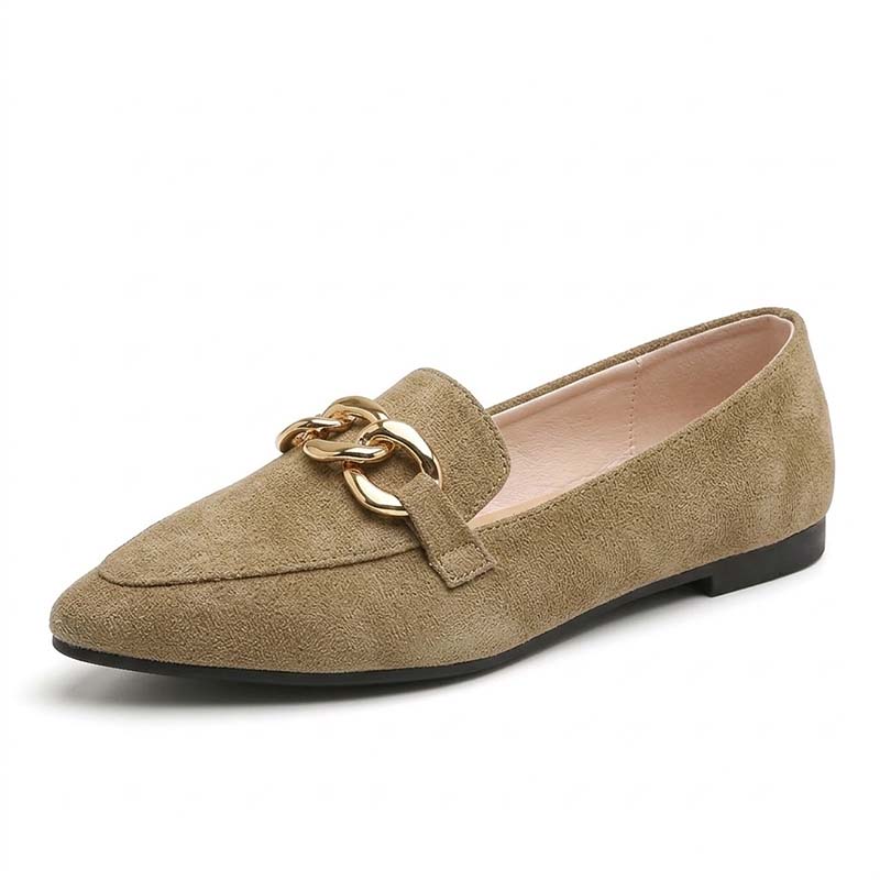 🔥LAST DAY: 80% OFF🔥 Women's Gold-Chain Loafers with Arch Support – Everyday Comfort
