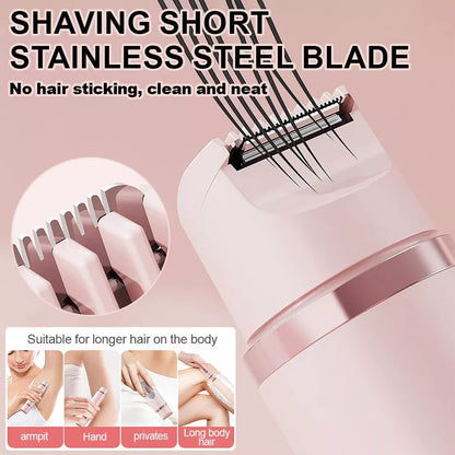 🔥 LAST DAY – 80% OFF | 2-in-1 Electric Bikini Trimmer for Women – Painless Full Body Shaver