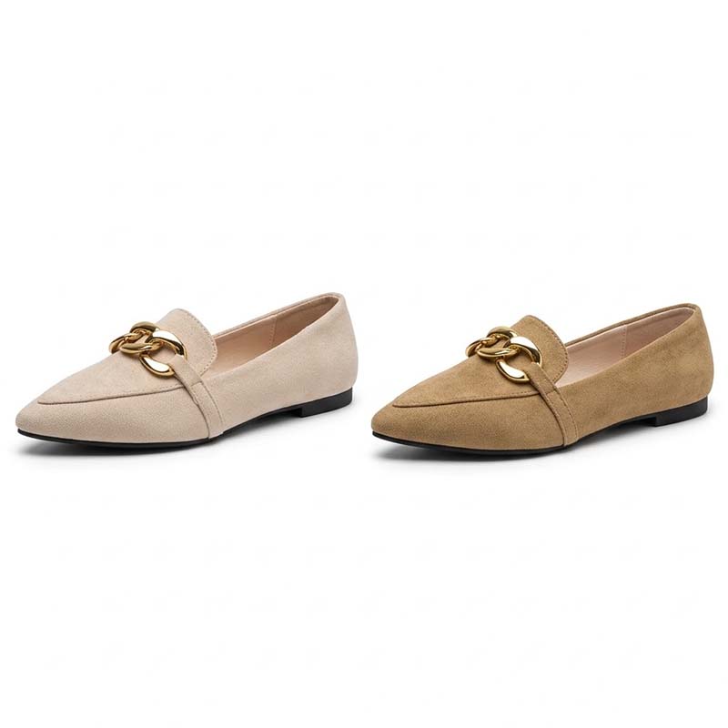 🔥LAST DAY: 80% OFF🔥 Women's Gold-Chain Loafers with Arch Support – Everyday Comfort