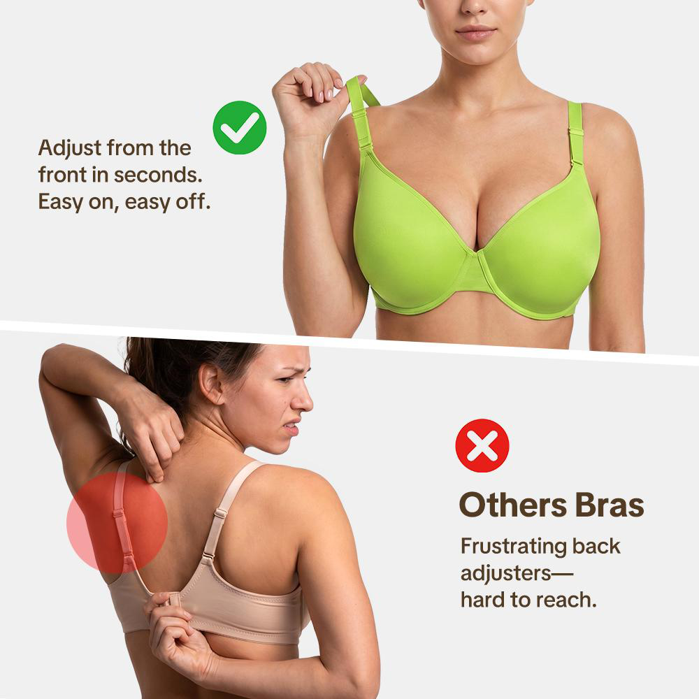 ✨Women’s Air-Light Sheer Mesh Bra – Breathable, Unpadded Underwire Support & Convertible Straps