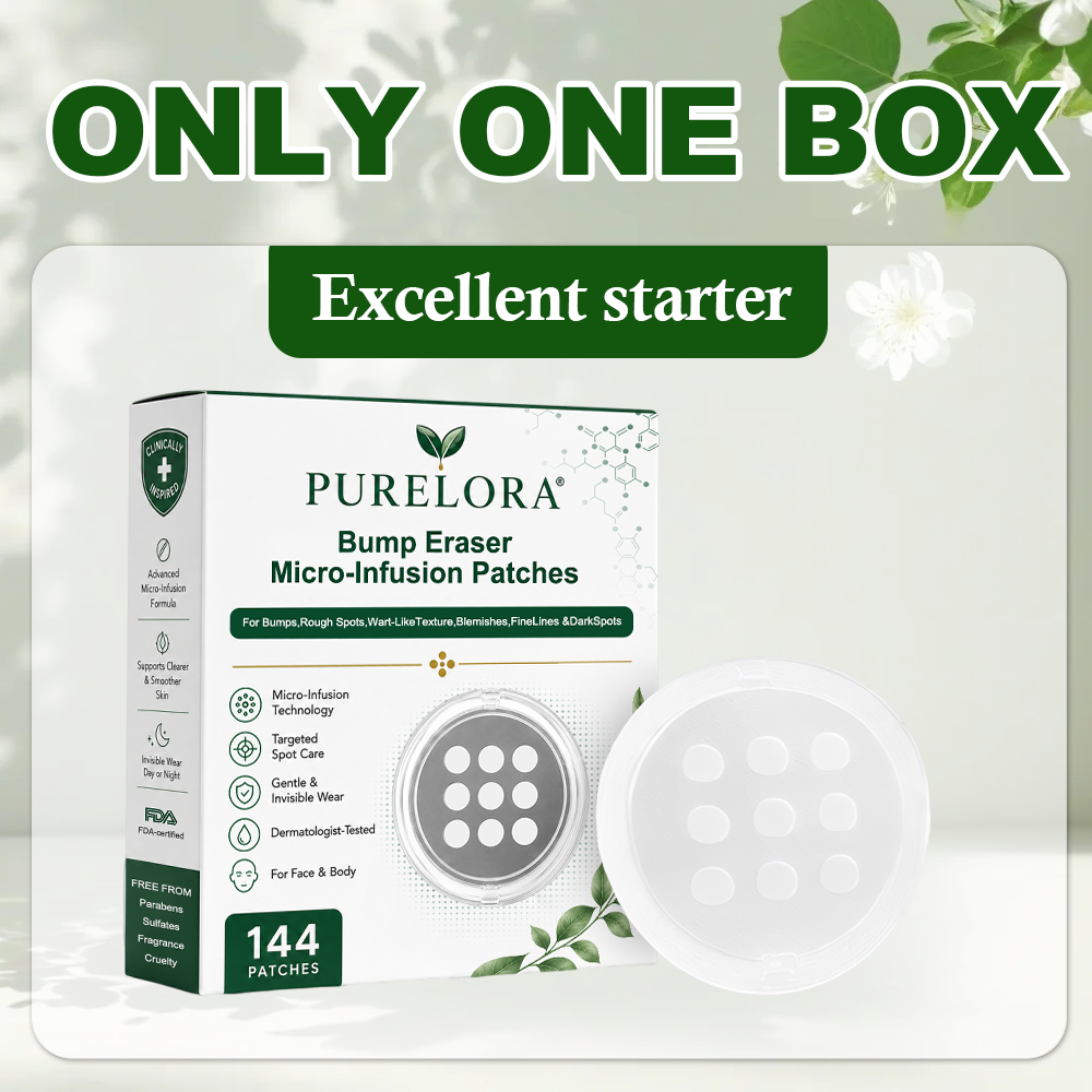 ✨【Dermatologist-Inspired】PURELORA® Bump Eraser Micro-Infusion Patches——For Bumps, Rough Spots, Wart-Like Texture, Blemishes, Fine Lines & Dark Spots
