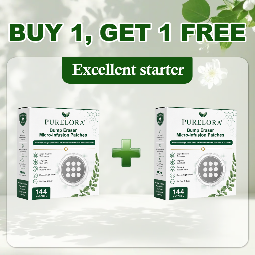 ✨【Dermatologist-Inspired】PURELORA® Bump Eraser Micro-Infusion Patches——For Bumps, Rough Spots, Wart-Like Texture, Blemishes, Fine Lines & Dark Spots