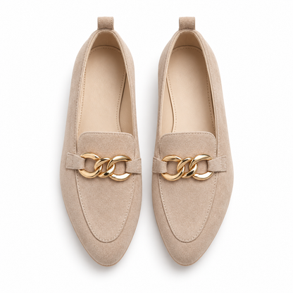 🔥LAST DAY: 80% OFF🔥 Women's Gold-Chain Loafers with Arch Support – Everyday Comfort