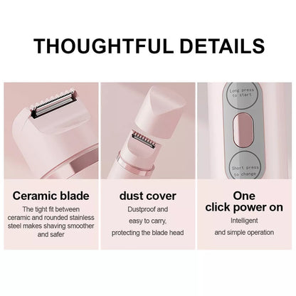 🔥 LAST DAY – 80% OFF | 2-in-1 Electric Bikini Trimmer for Women – Painless Full Body Shaver