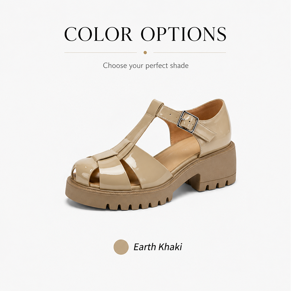 🔥 New Arrival 2026 | Women’s Chunky Mary Jane Platform Sandals – Glossy Patent Leather, Comfortable T-Strap Design & Anti-Slip Sole for Everyday Style