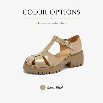 🔥 New Arrival 2026 | Women’s Chunky Mary Jane Platform Sandals – Glossy Patent Leather, Comfortable T-Strap Design & Anti-Slip Sole for Everyday Style