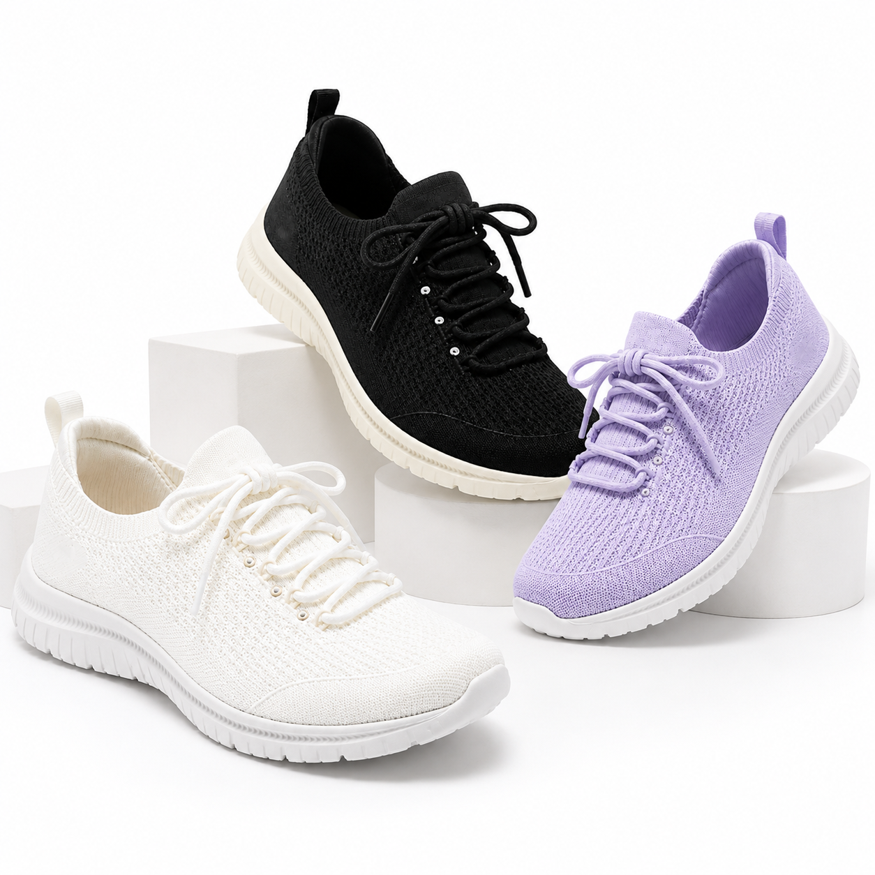 Schwarz + Lila + Weiß (Drei Paare)✨Zusätzliche 13% Rabatt