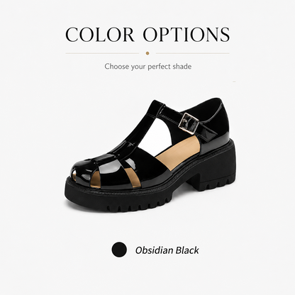 🔥 New Arrival 2026 | Women’s Chunky Mary Jane Platform Sandals – Glossy Patent Leather, Comfortable T-Strap Design & Anti-Slip Sole for Everyday Style