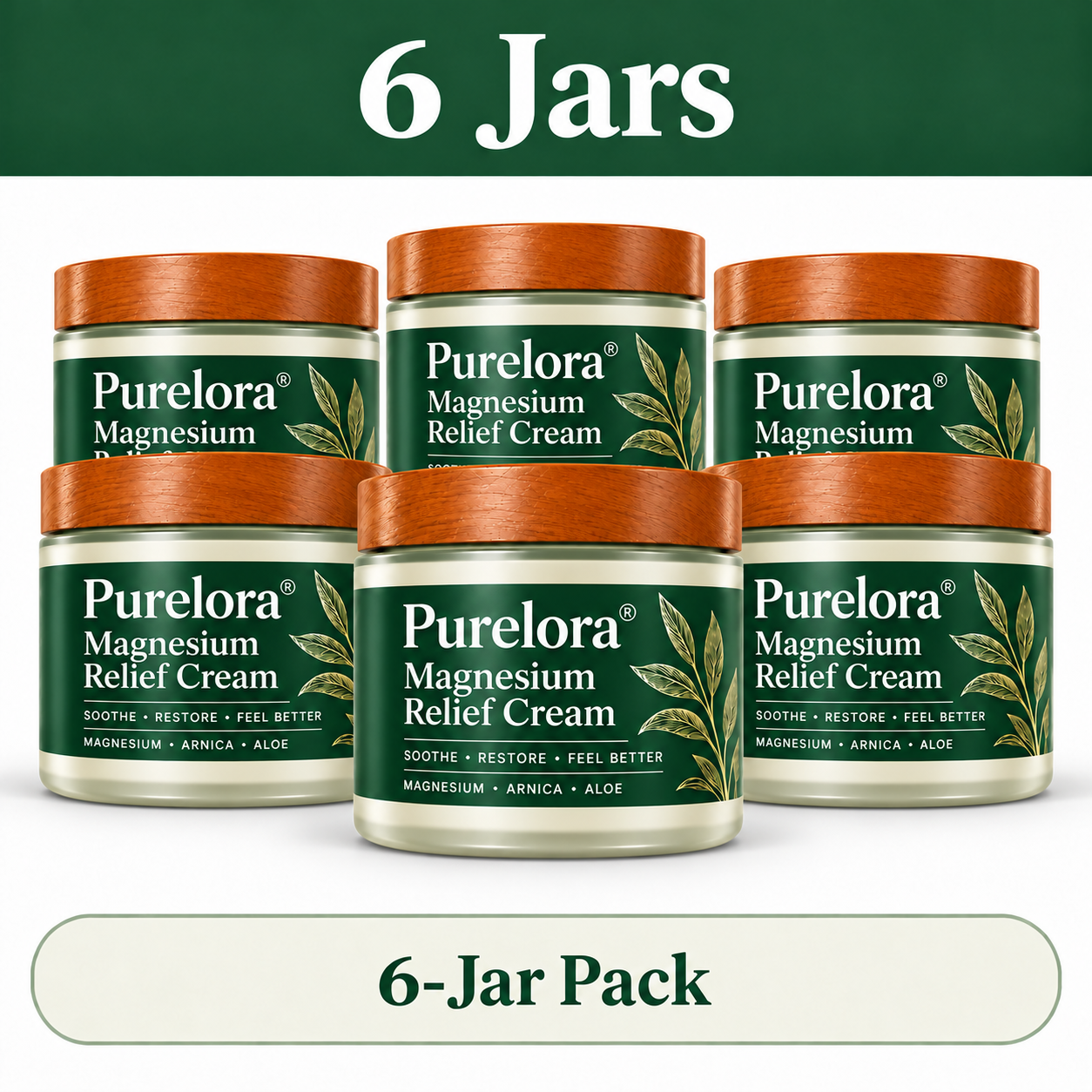 6 Jars — Complete Care Set ✨ Extended supply for your long-term daily moisturizing routine