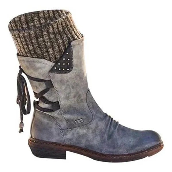 🔥𝑳𝑨𝑺𝑻 𝑫𝑨𝒀 𝑺𝑨𝑳𝑬-𝟖𝟎% 𝑶𝑭𝑭✨Women's Winter Low Barrel Orthotic Bow Support Wool Warm Boots