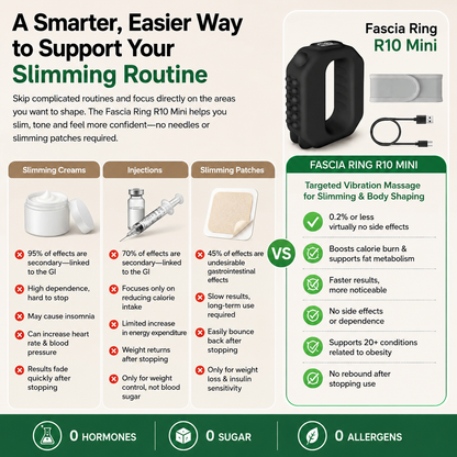 ✨ Fascia Ring R10 Mini – Vibration Slimming Massager for Waist, Tummy, Thighs & Arms