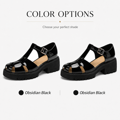 🔥 New Arrival 2026 | Women’s Chunky Mary Jane Platform Sandals – Glossy Patent Leather, Comfortable T-Strap Design & Anti-Slip Sole for Everyday Style
