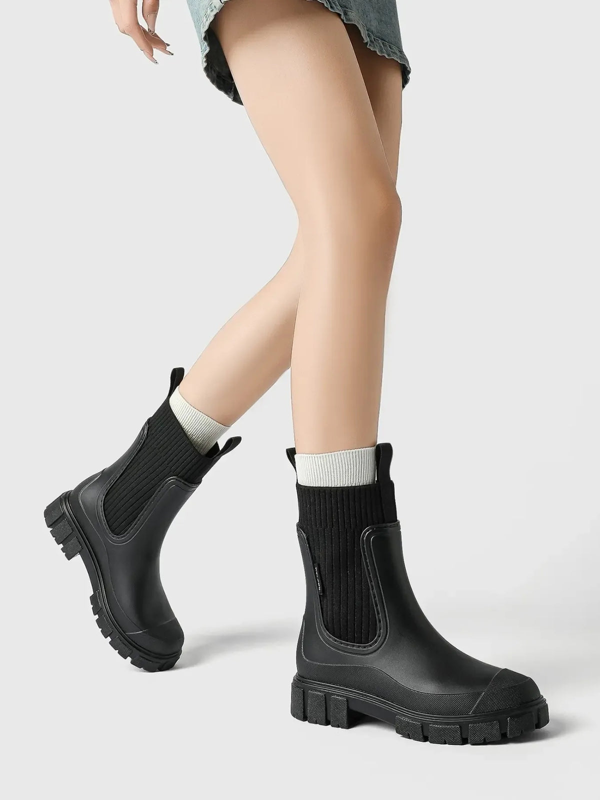 🔥Last Day!80% OFF - Women’s Waterproof Chelsea Boots | Arch Support, Stretch Knit Cuff & Chunky Sole