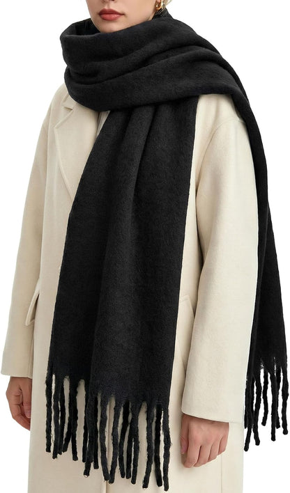 Women’s Oversized Winter Scarf – Soft, Warm & Cosy with Tassels