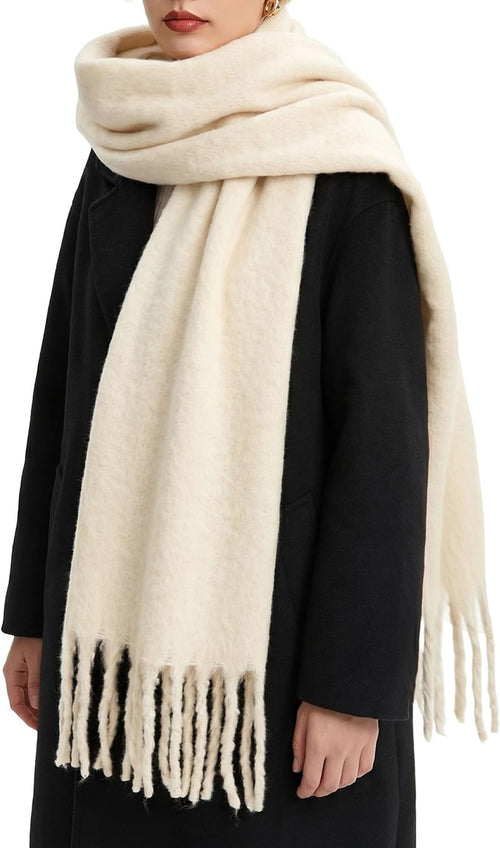Women’s Oversized Winter Scarf – Soft, Warm & Cosy with Tassels