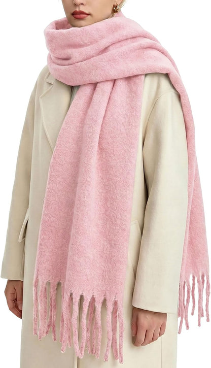 Women’s Oversized Winter Scarf – Soft, Warm & Cosy with Tassels