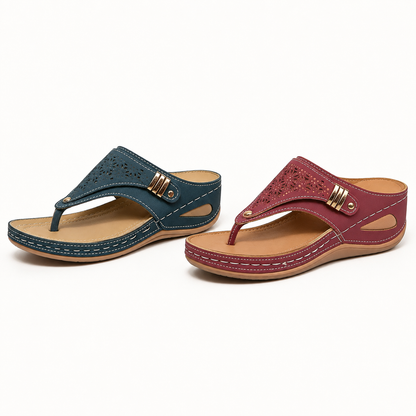 Flip Flops for Women Wedge Sandals with Arch Support Wedge Heel Vintage Wide Width Sandals