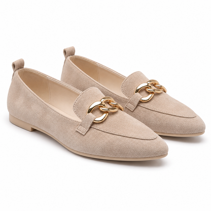🔥LAST DAY: 80% OFF🔥 Women's Gold-Chain Loafers with Arch Support – Everyday Comfort