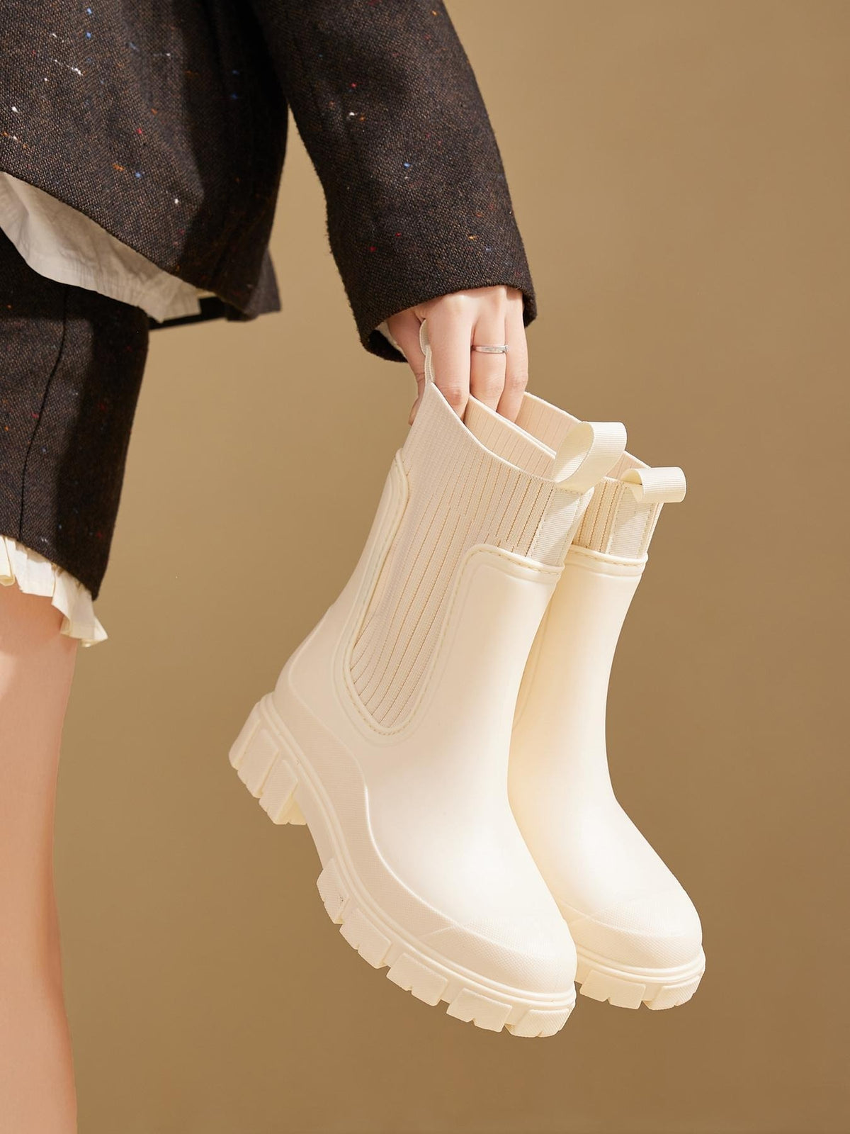 🔥Last Day!80% OFF - Women’s Waterproof Chelsea Boots | Arch Support, Stretch Knit Cuff & Chunky Sole