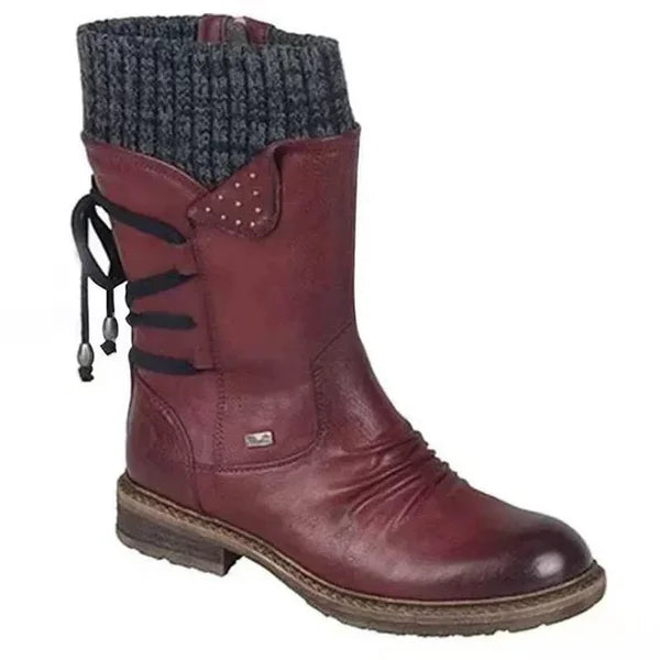 🔥𝑳𝑨𝑺𝑻 𝑫𝑨𝒀 𝑺𝑨𝑳𝑬-𝟖𝟎% 𝑶𝑭𝑭✨Women's Winter Low Barrel Orthotic Bow Support Wool Warm Boots