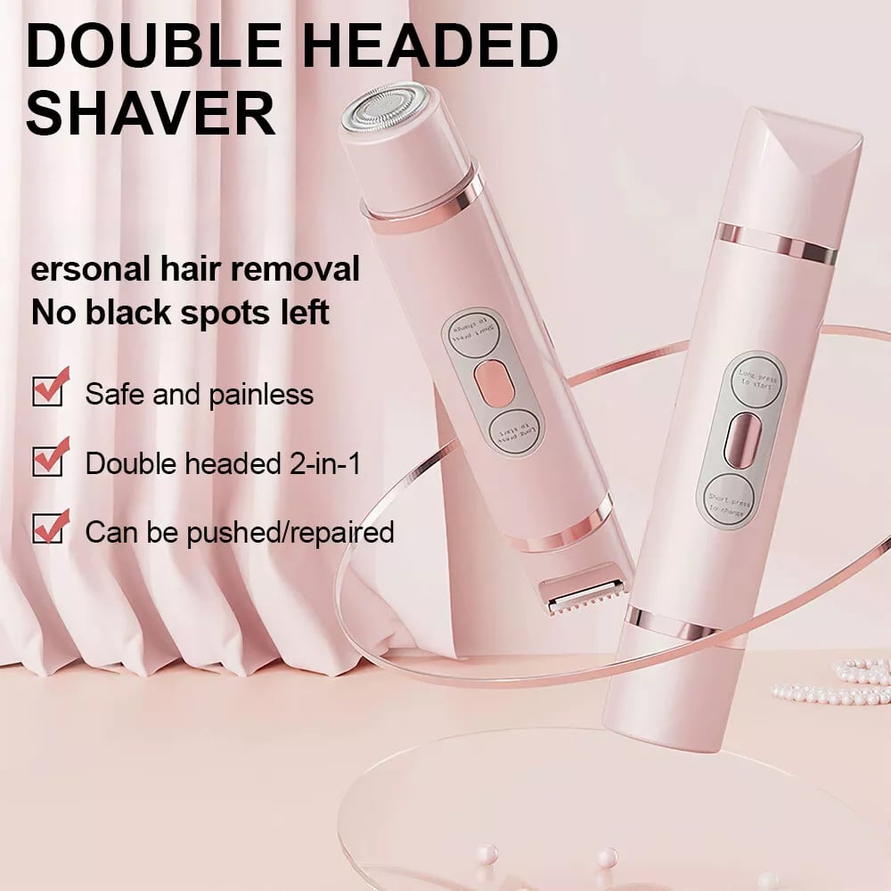 🔥 LAST DAY – 80% OFF | 2-in-1 Electric Bikini Trimmer for Women – Painless Full Body Shaver