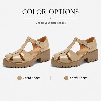 🔥 New Arrival 2026 | Women’s Chunky Mary Jane Platform Sandals – Glossy Patent Leather, Comfortable T-Strap Design & Anti-Slip Sole for Everyday Style