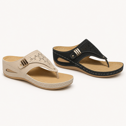 Flip Flops for Women Wedge Sandals with Arch Support Wedge Heel Vintage Wide Width Sandals