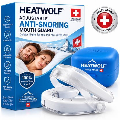 🔥 LAST DAY: 80% OFF – LIMITED-TIME OFFER! | HEATWOLF™ – Swiss-Made Adjustable Anti-Snoring Mouth Guard | Comfortable Snoring Solution for Men & Women