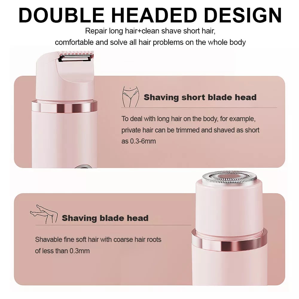 🔥 LAST DAY – 80% OFF | 2-in-1 Electric Bikini Trimmer for Women – Painless Full Body Shaver