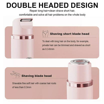 🔥 LAST DAY – 80% OFF | 2-in-1 Electric Bikini Trimmer for Women – Painless Full Body Shaver
