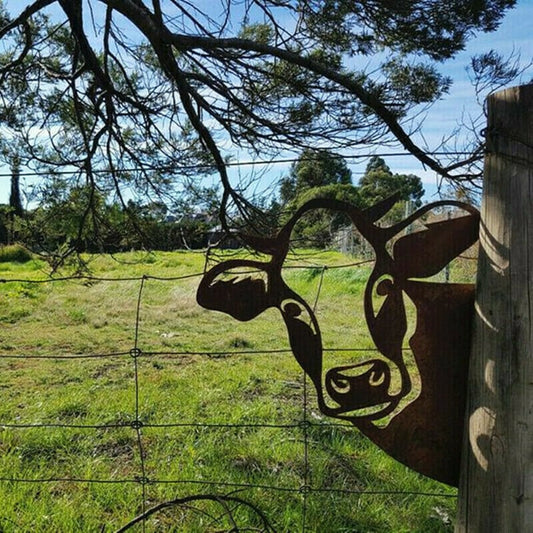 Handmade custom cow ornament